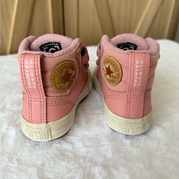 Size 5c Pink Converse Counter Climate high-top toddler kids sneakers - Picture 4 of 6